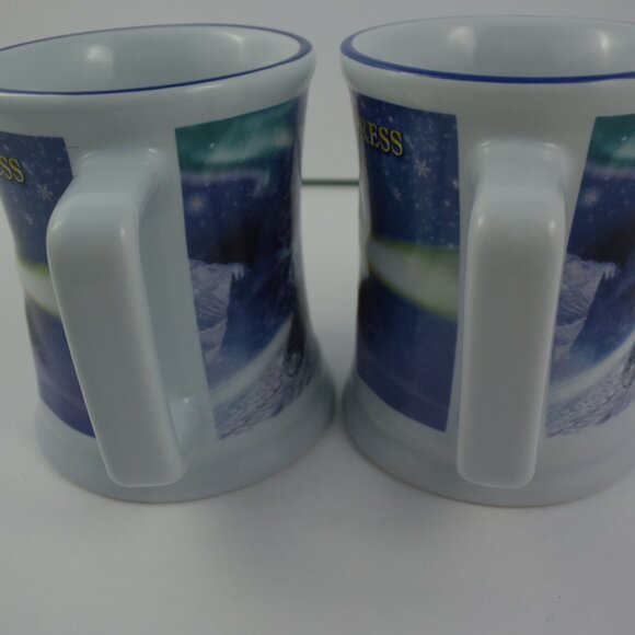 Pair of Polar Express Mugs, Heavy Ceramic, Embossed Design, LIKE NEW Condition - Picture 6 of 10